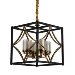 Подвесная люстра Lumina Deco Quadrato LDP 1223-4 BK+MD