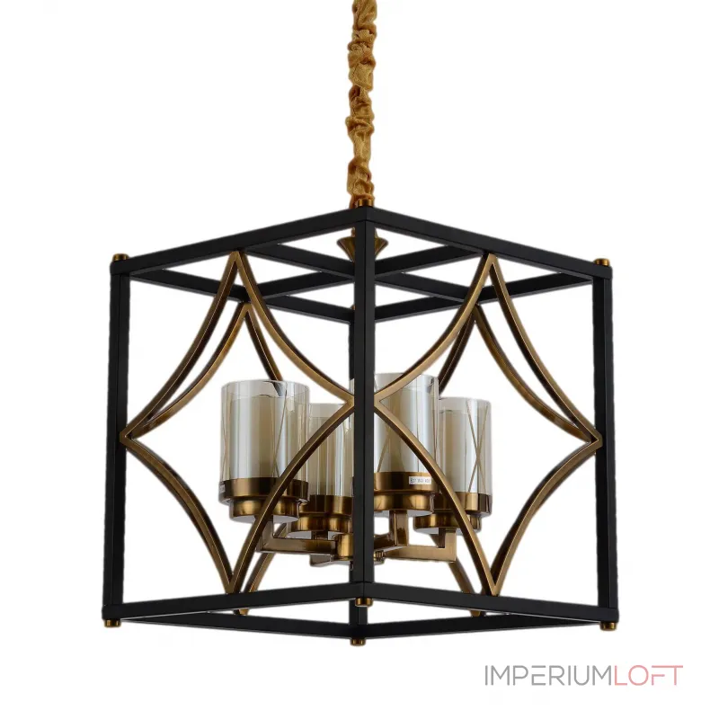 Подвесная люстра Lumina Deco Quadrato LDP 1223-4 BK+MD