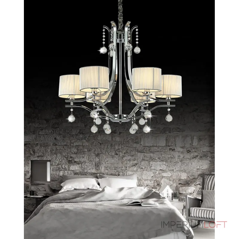 Подвесная люстра Lumina Deco Fontenea LDP 8443-6 CHR