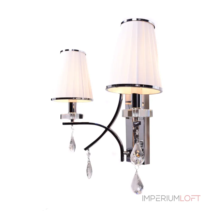Бра Lumina Deco Glamour LDW 66247-2 WT+CHR Бра Lumina Deco Glamour LDW 66247-2 WT+CHR