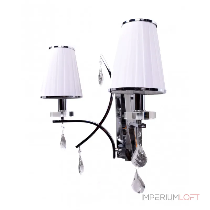 Бра Lumina Deco Glamour LDW 66247-2 WT+CHR Бра Lumina Deco Glamour LDW 66247-2 WT+CHR