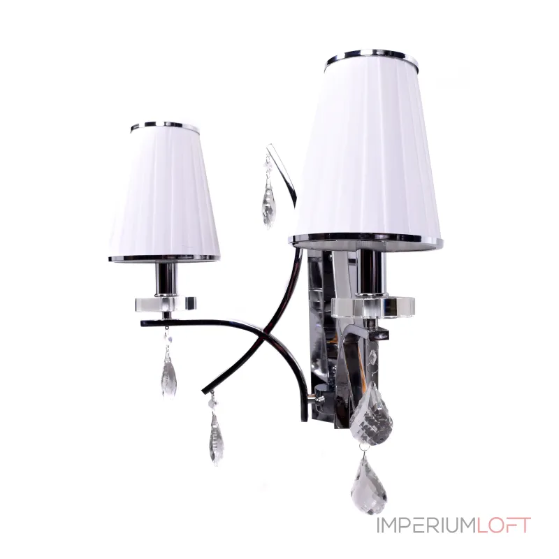 Бра Lumina Deco Glamour LDW 66247-2 WT+CHR Бра Lumina Deco Glamour LDW 66247-2 WT+CHR