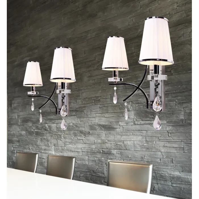 Бра Lumina Deco Glamour LDW 66247-2 WT+CHR от ImperiumLoft