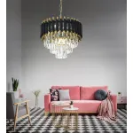 Подвесная люстра Lumina Deco Funneli LDP 6003-400 BK+F.GD