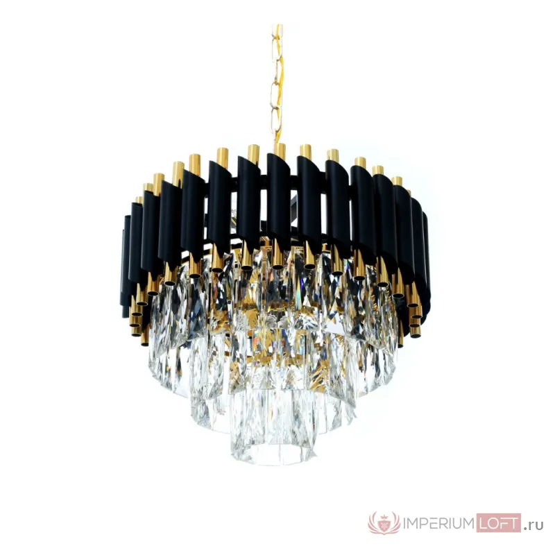 Хрустальная подвесная люстра Lumina Deco Funneli LDP 6003-400 BK+F.GD от ImperiumLoft