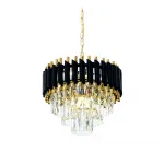 Подвесная люстра Lumina Deco Funneli LDP 6003-400 BK+F.GD