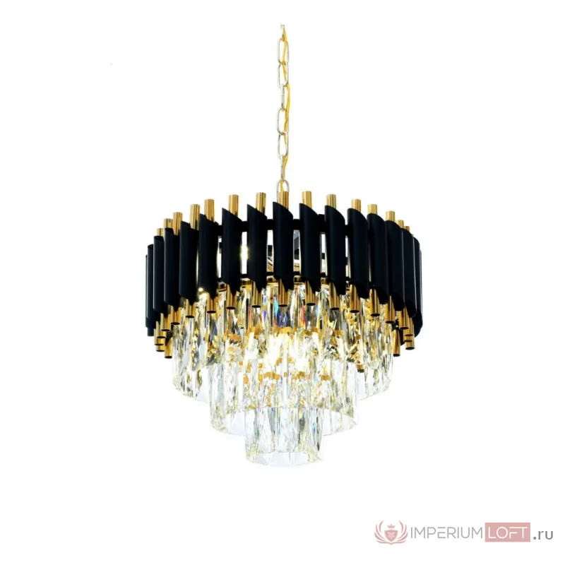 Хрустальная подвесная люстра Lumina Deco Funneli LDP 6003-400 BK+F.GD от ImperiumLoft