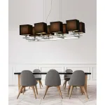 Хрустальная подвесная люстра Lumina Deco Fianelo LDP 1248-8 BK от ImperiumLoft