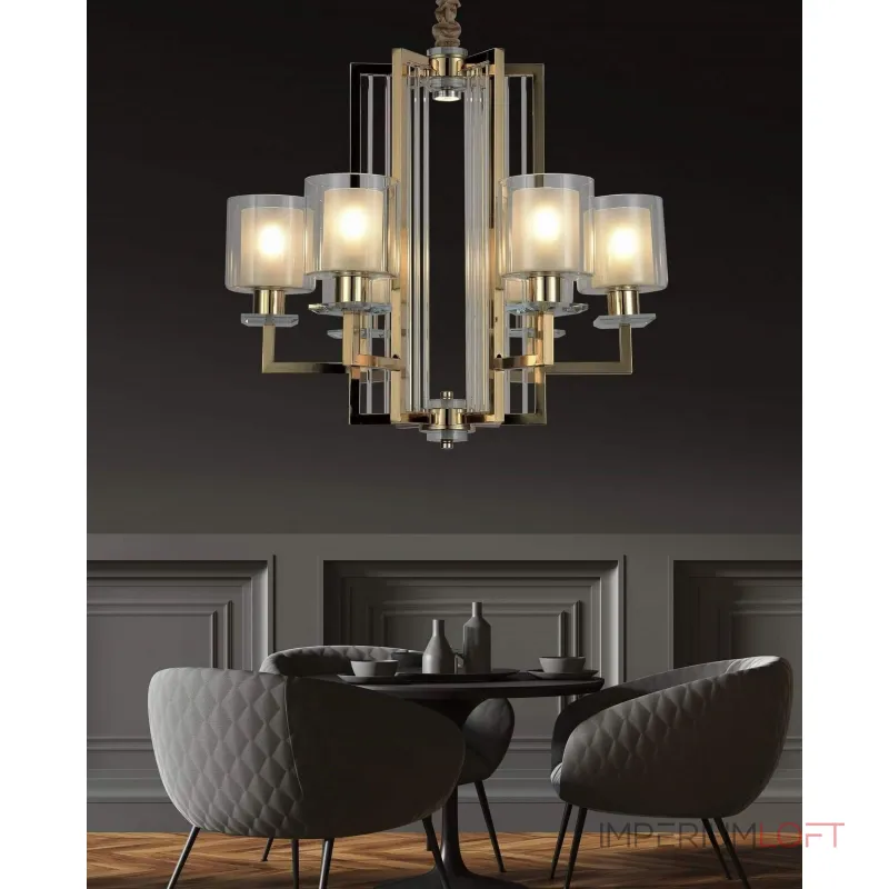 Подвесная люстра Lumina Deco Manhattan LDP 8012-6 F.GD Подвесная люстра Lumina Deco Manhattan LDP 8012-6 F.GD