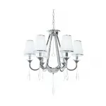Подвесная люстра Lumina Deco Milesia LDP 8926-6 WT+CHR