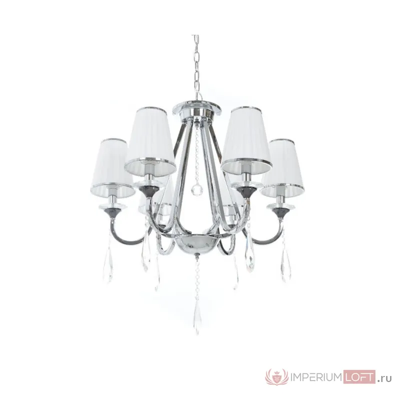 Хрустальная подвесная люстра Lumina Deco Milesia LDP 8926-6 WT+CHR от ImperiumLoft