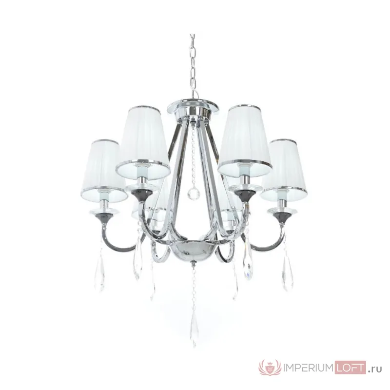 Хрустальная подвесная люстра Lumina Deco Milesia LDP 8926-6 WT+CHR от ImperiumLoft