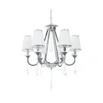 Подвесная люстра Lumina Deco Milesia LDP 8926-6 WT+CHR