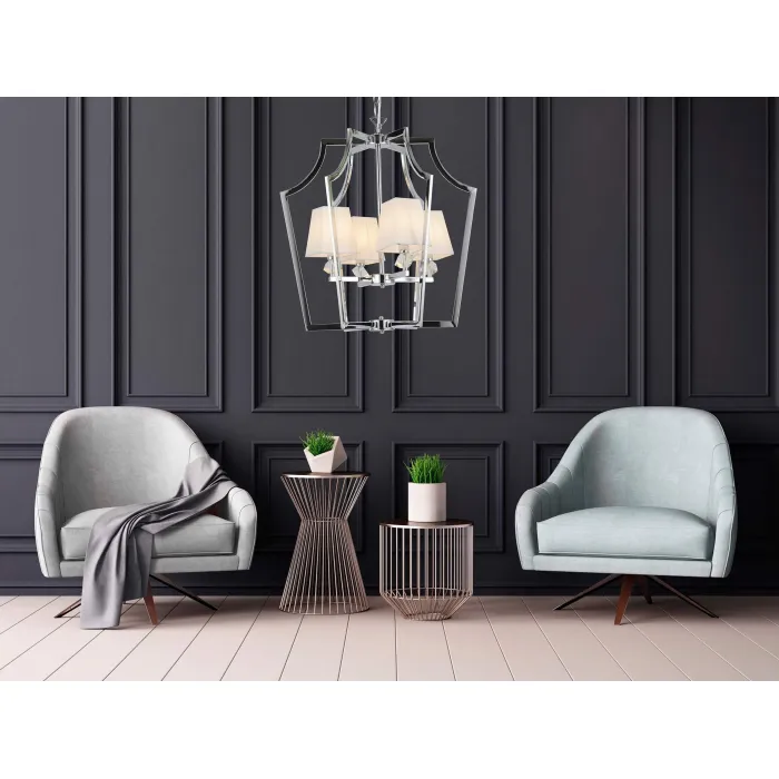 Подвесная люстра Lumina Deco Montero LDP 1249-4 CHR+WT от ImperiumLoft