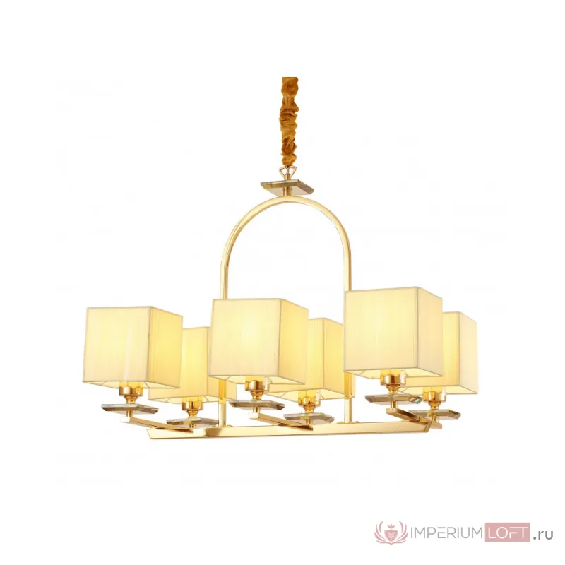 Хрустальная подвесная люстра Lumina Deco Liniano LDP 17100-6 GD от ImperiumLoft