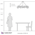 Подвесной светильник Lumina Deco Marsiada LDP 6033-40 CHR от ImperiumLoft