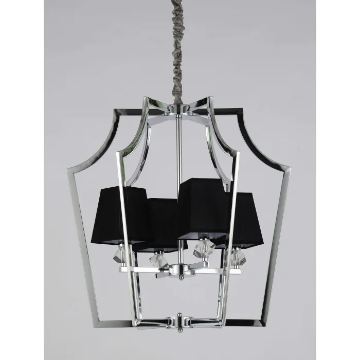 Подвесная люстра Lumina Deco Montero LDP 1249-4 CHR+BK от ImperiumLoft