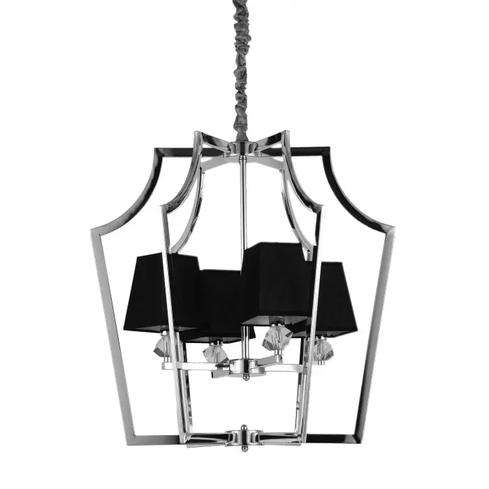 Подвесная люстра Lumina Deco Montero LDP 1249-4 CHR+BK от ImperiumLoft