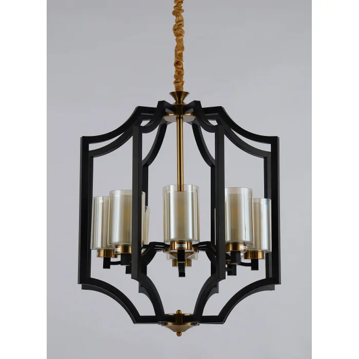 Подвесная люстра Lumina Deco Vigatto LDP 1224-8 BK+MD от ImperiumLoft
