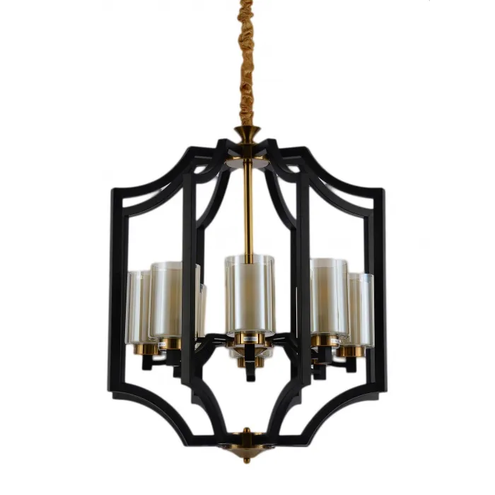 Подвесная люстра Lumina Deco Vigatto LDP 1224-8 BK+MD от ImperiumLoft