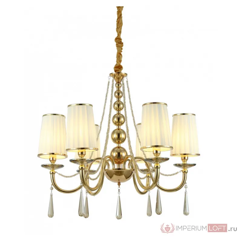 Хрустальная подвесная люстра Lumina Deco Fabione LDP 1200-6 F.GD от ImperiumLoft
