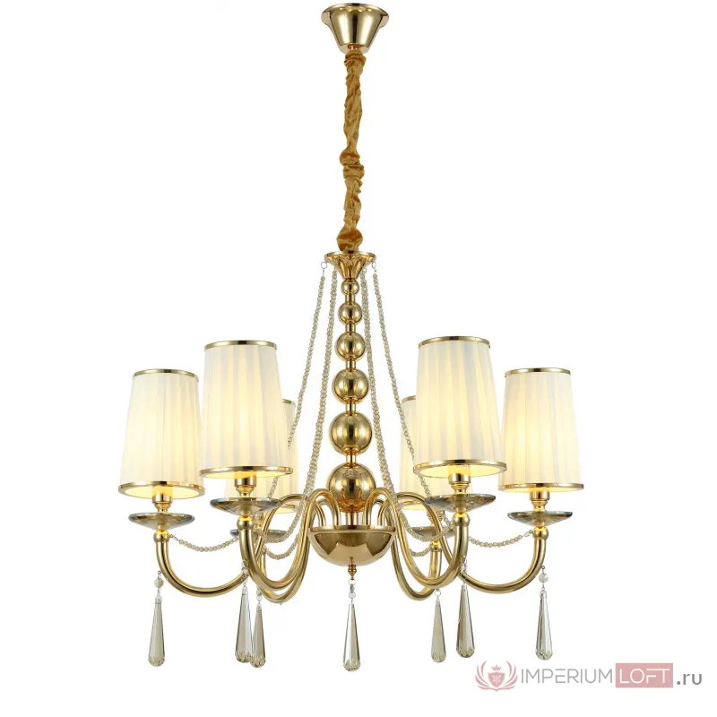 Хрустальная подвесная люстра Lumina Deco Fabione LDP 1200-6 F.GD от ImperiumLoft