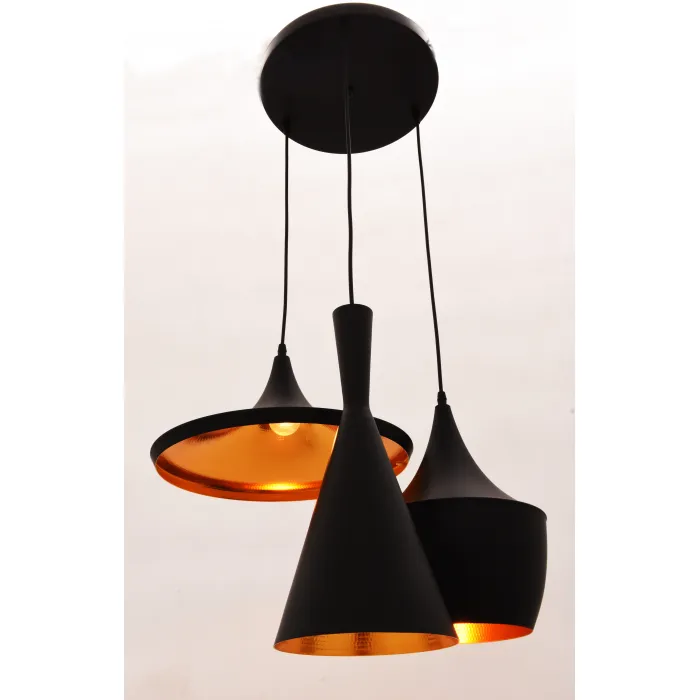 Подвесной светильник Lumina Deco Foggi LDP 7712-3 BK от ImperiumLoft
