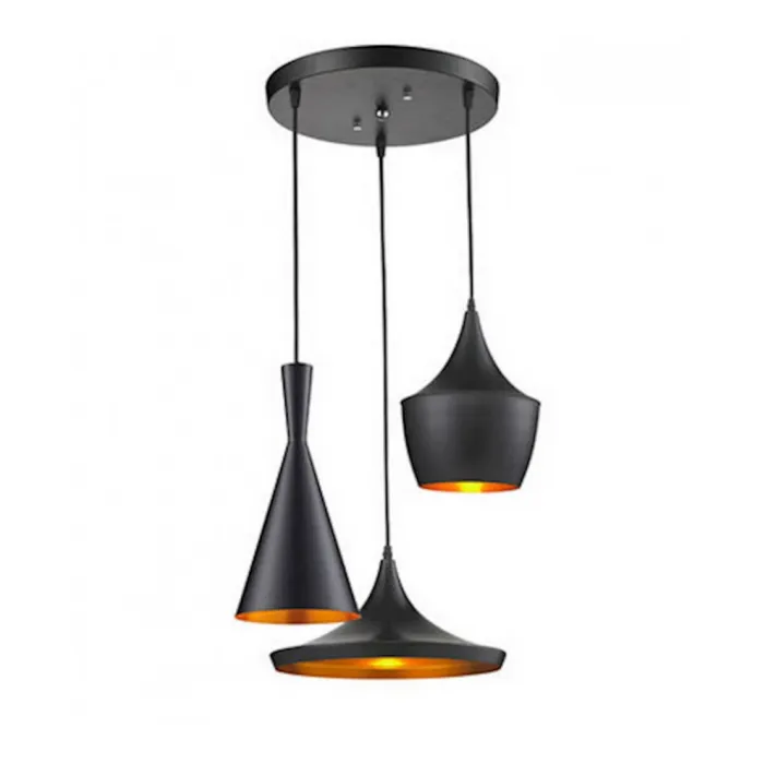 Подвесной светильник Lumina Deco Foggi LDP 7712-3 BK от ImperiumLoft