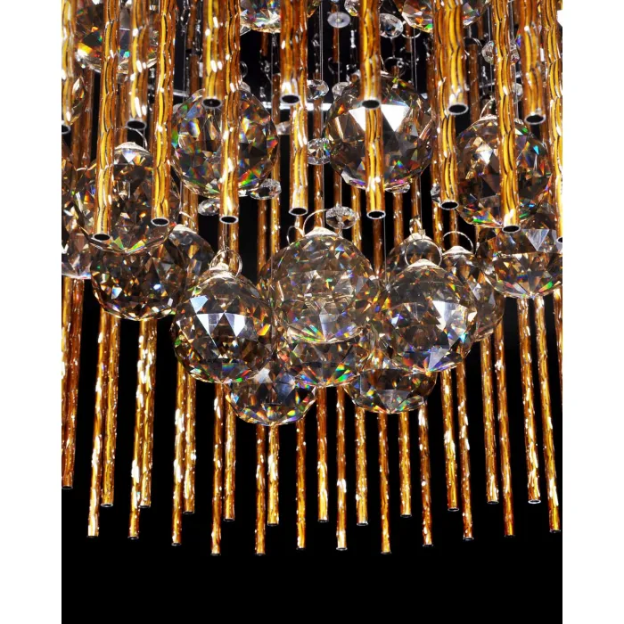 Хрустальная потолочная люстра Lumina Deco Soft Line LDC 7102-450 GD от ImperiumLoft