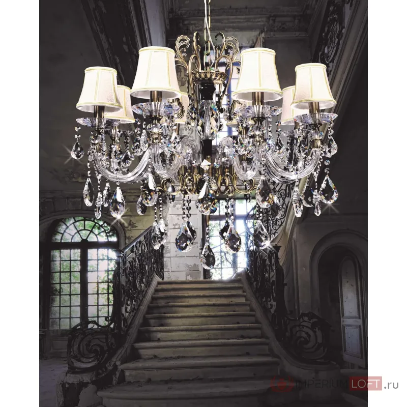 Хрустальная подвесная люстра Lumina Deco Bianca LDP 66251-8 от ImperiumLoft