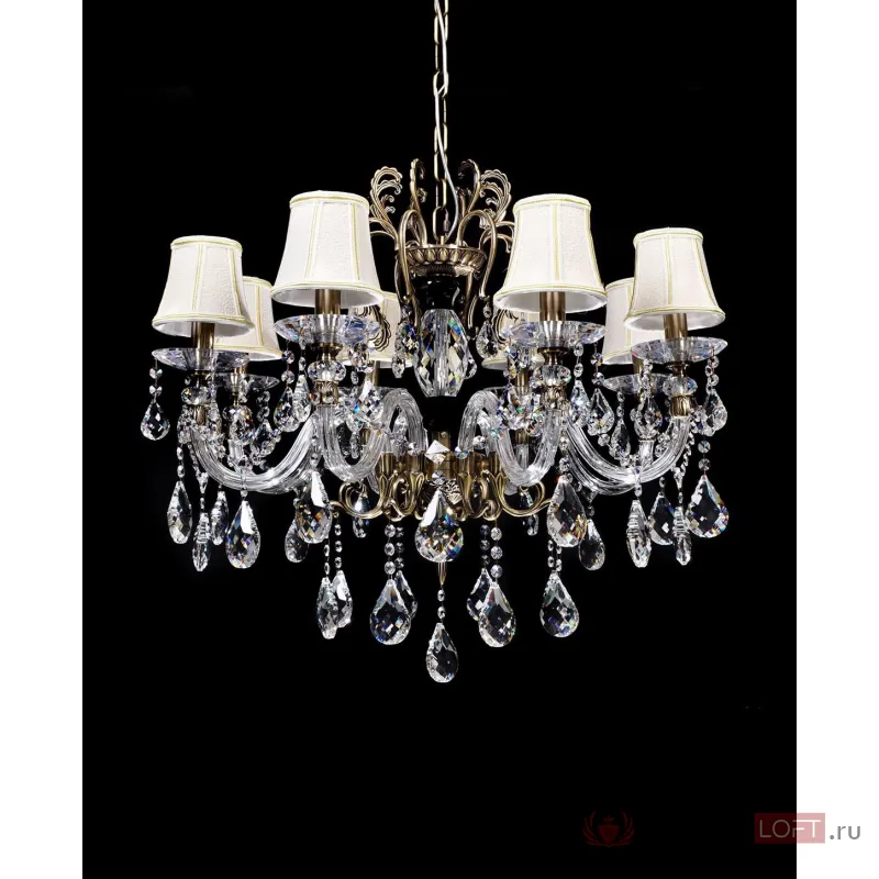 Хрустальная подвесная люстра Lumina Deco Bianca LDP 66251-8 от ImperiumLoft