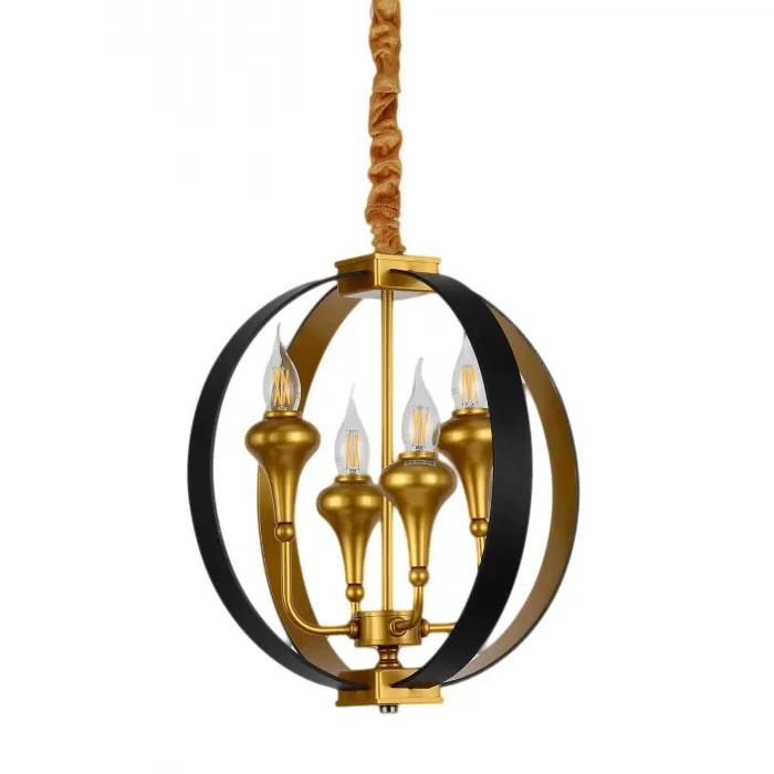 Подвесная люстра Lumina Deco Demetra LDP 1225-4 BK+GD от ImperiumLoft