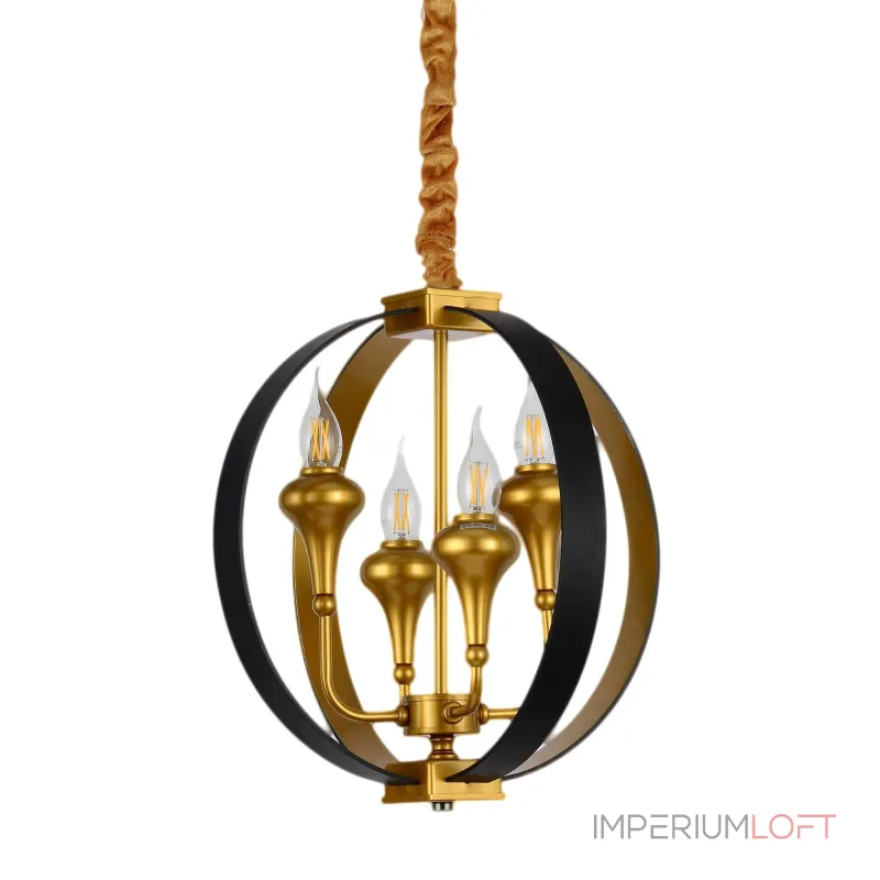 Подвесная люстра Lumina Deco Demetra LDP 1225-4 BK+GD