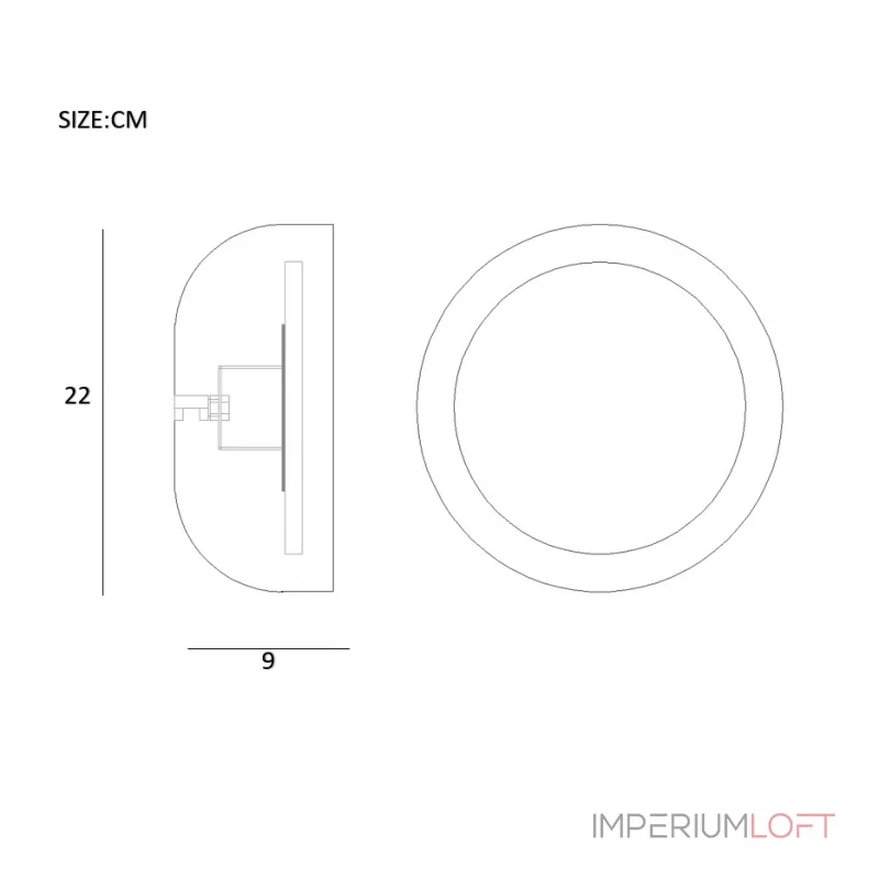 Бра LOKE D22 Red от ImperiumLoft