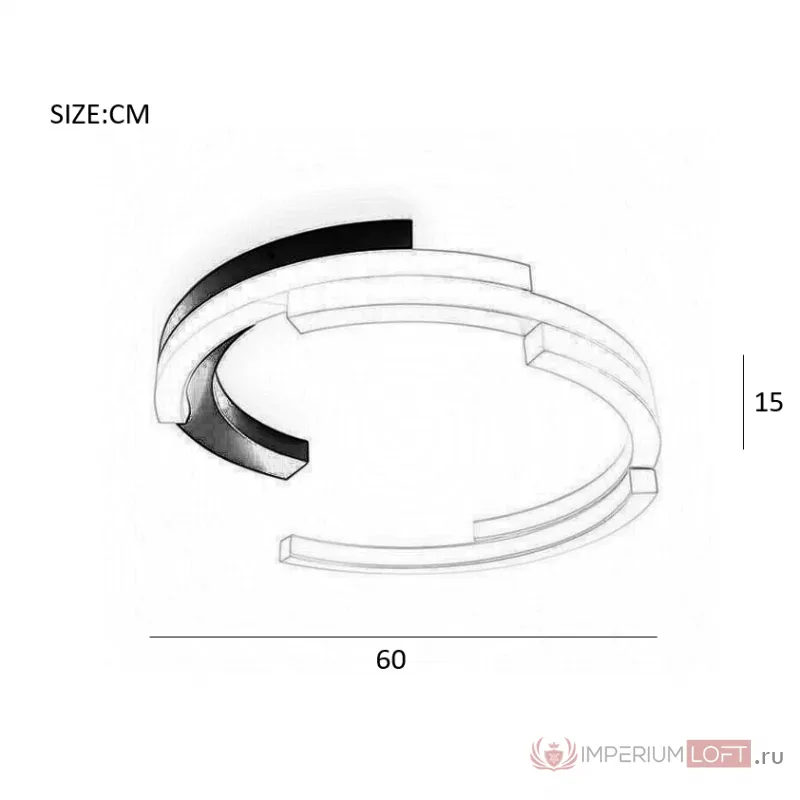 Потолочная люстра VIMA D60 Basic white от ImperiumLoft