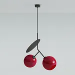 Подвесной светильник CHERRY D50 Black/Red от ImperiumLoft