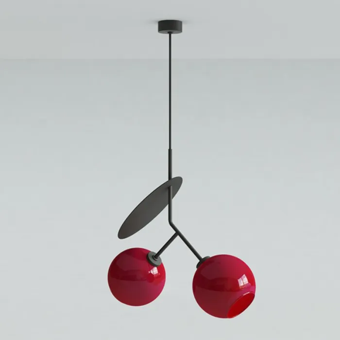 Подвесной светильник CHERRY D50 Black/Red от ImperiumLoft