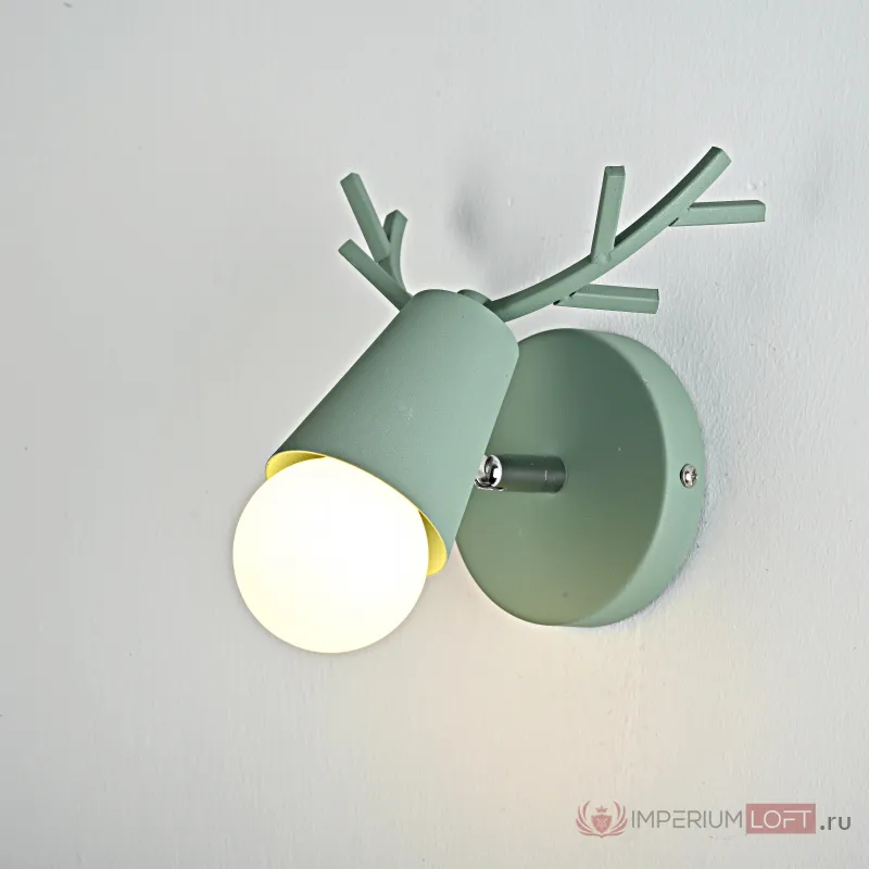 Бра с рожками DEER A Green от ImperiumLoft