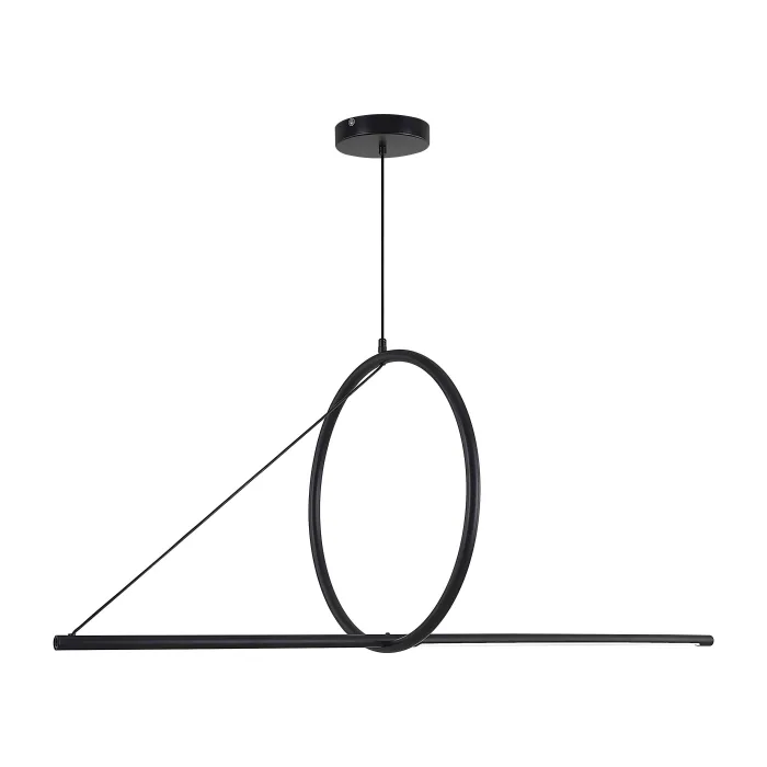 Подвесной светильник SUSPENSION CERCLE ET TRAIT – GRAPHITE SATINE L120 от ImperiumLoft