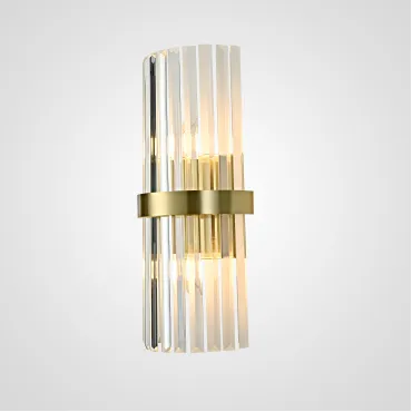 Бра Odeon Clear Glass Gold metal Wall Lamp от ImperiumLoft
