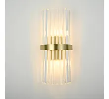 Бра Odeon Clear Glass Gold metal Wall Lamp