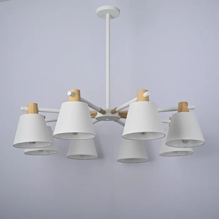 Потолочная люстра на штанге NATURA A WHITE 8 от ImperiumLoft