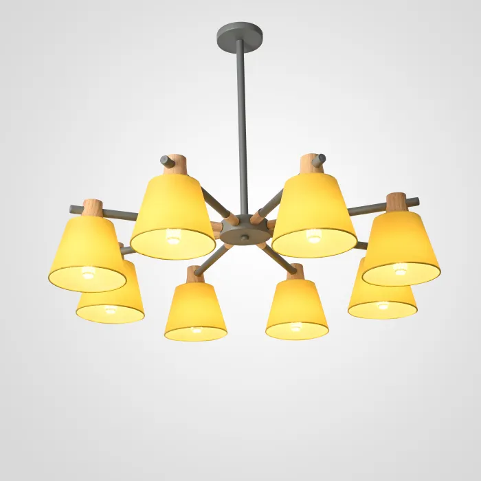 Потолочная люстра на штанге NATURA A YELLOW 8 от ImperiumLoft