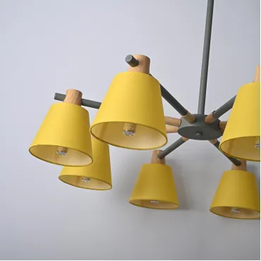 Потолочная люстра на штанге NATURA A YELLOW 8 от ImperiumLoft