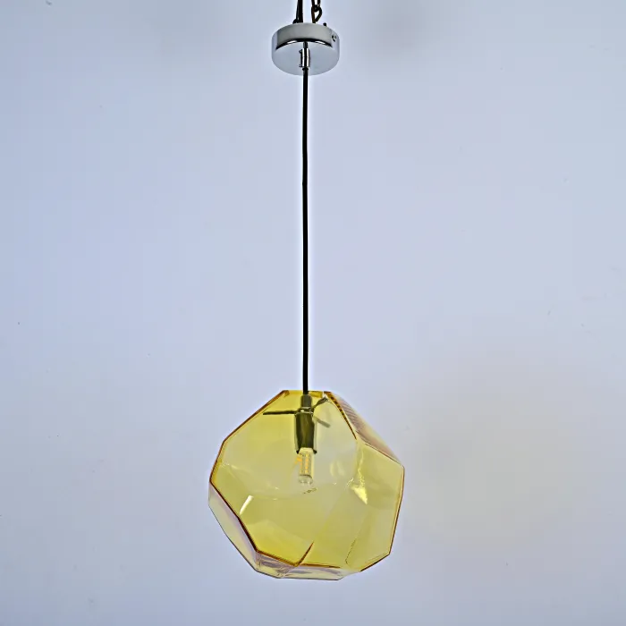 Подвесной светильник Color Ice Cube Pendant JEVIO 1 Янтарный от ImperiumLoft