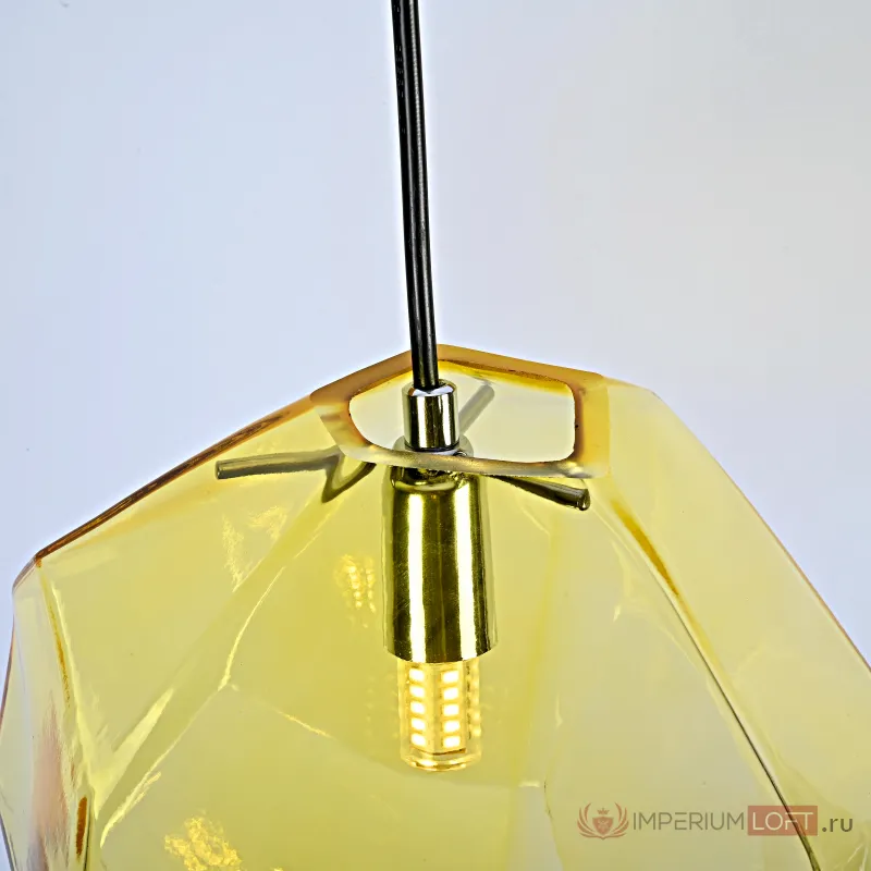 Подвесной светильник Color Ice Cube Pendant JEVIO 1 Янтарный от ImperiumLoft