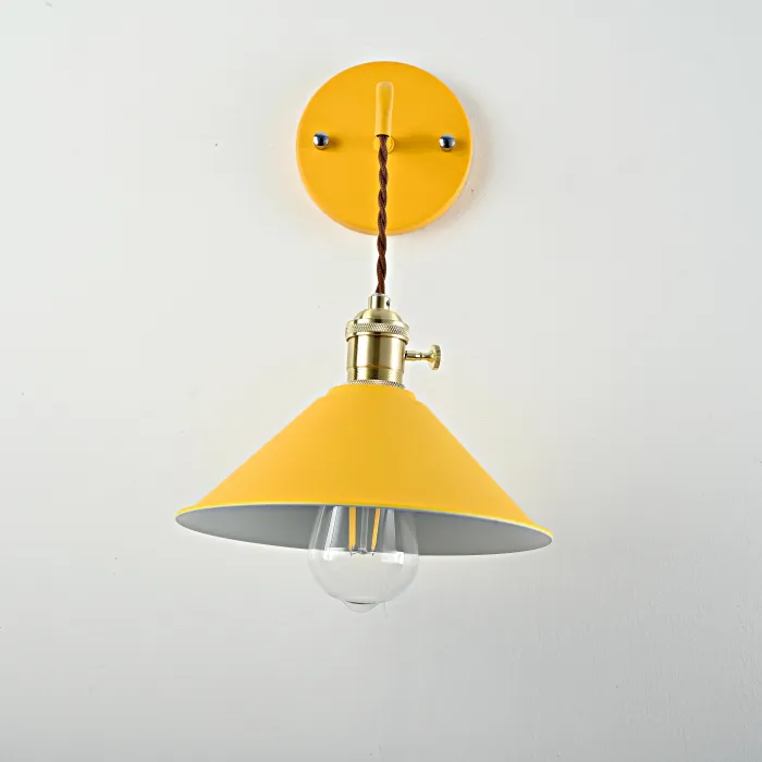 Бра с подвесным плафоном BRAID WALL Yellow от ImperiumLoft