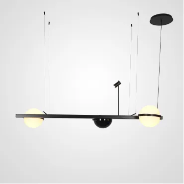 Реечный светильник PALMA Wall lamp 2 шара + 1 вазон горизонтальная от ImperiumLoft