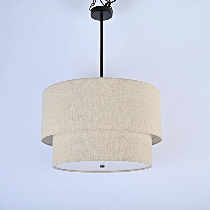 Люстра RH TWO-TIER ROUND Shade Linen от ImperiumLoft