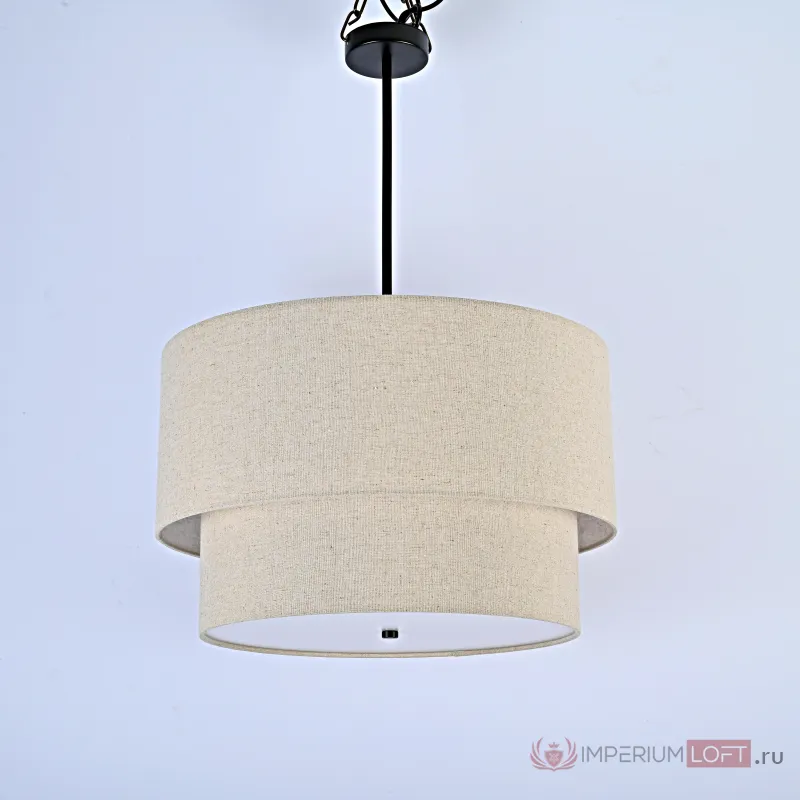 Люстра RH TWO-TIER ROUND Shade Linen от ImperiumLoft